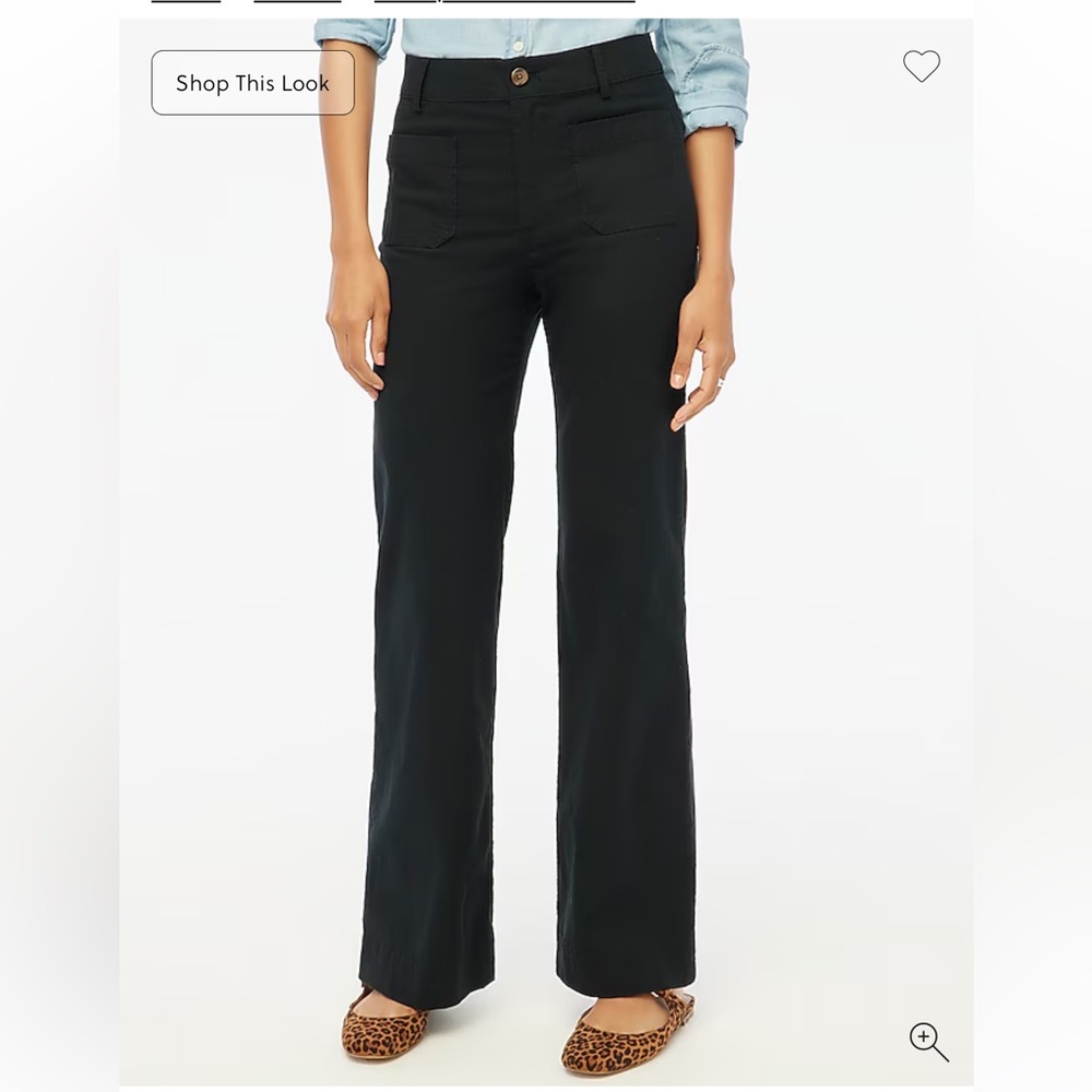 J. Crew Womens high-rise patch-pocket wide-leg pant sz 28 (6)